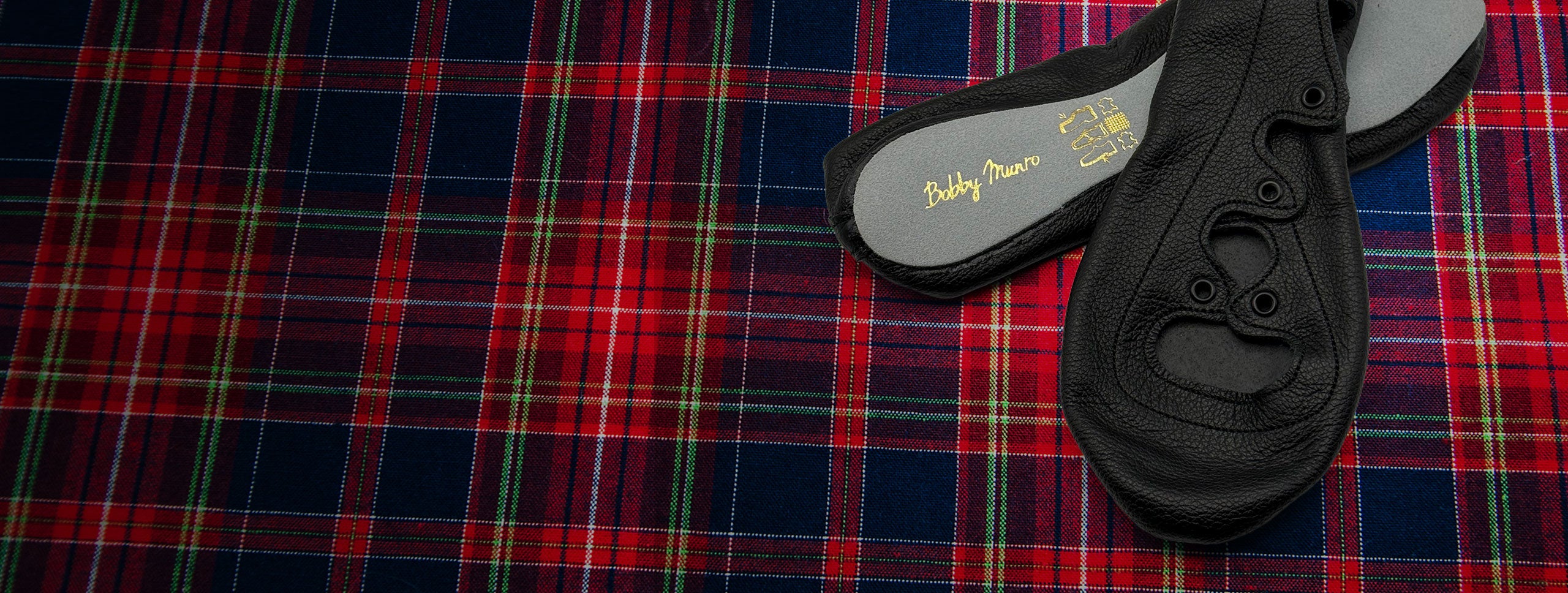 Bobby Munro Highland dance shoes made from leather